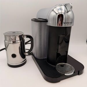 Nespresso Vertuo in Black and Chrome with Frother
